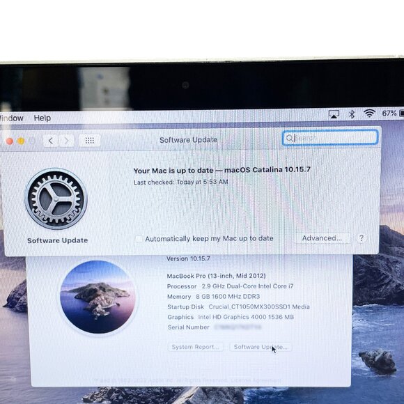 Apple MacBook Pro 13” Mid 2012 Catalina A1278 Core i7 2.9GHz 8GB Memory 1TB SSD - Picture 16 of 17